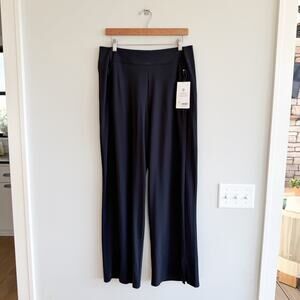 Athleta Cosmic Wrap Relaxed Fit Wide Leg Style Pants Black 12 NWT